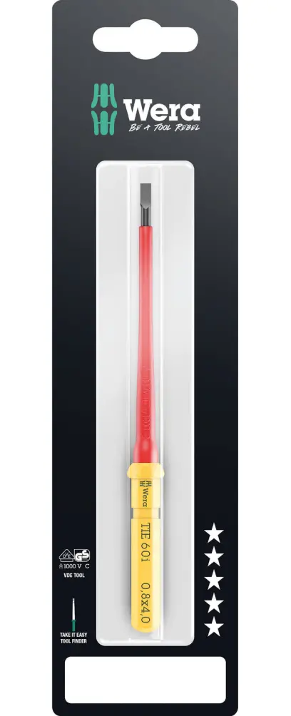 Wera 006553 Výmenná skrutkovacia čepeľ SL Kraftform Kompakt VDE 60 aj 0,8x4,0x157 mm TIE SB (W05006553001)