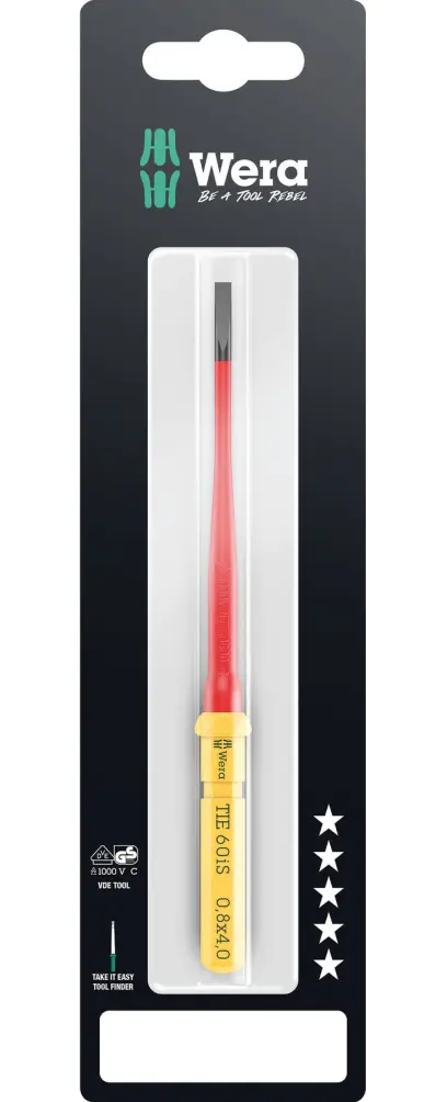Wera 006557 Výmenná skrutkovacia čepeľ SL Kraftform Kompakt VDE 60 iS 0,8x4,0x157 mm TIE SB (W05006557001)