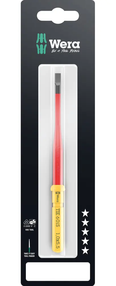 Wera 006558 Výmenná skrutkovacia čepeľ SL Kraftform Kompakt VDE 60 iS 1,0x5,5x157 mm TIE SB (W05006558001)