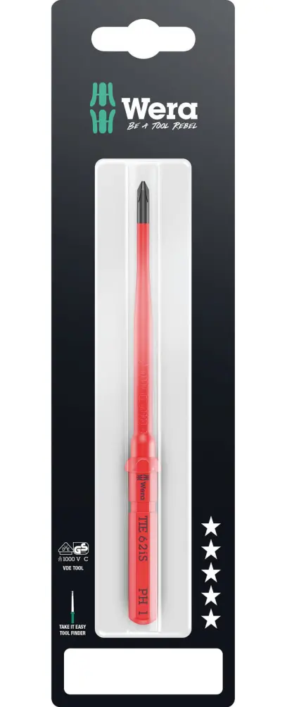 Wera 006559 Výmenná skrutkovacia čepeľ PH Kraftform Kompakt VDE 62 iS PH 1 x 157 mm TIE SB (W05006559001)