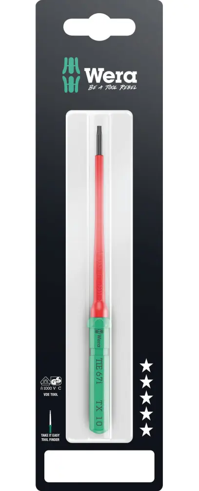 Wera 006570 Výmenná skrutkovacia čepeľ TX Kraftform Kompakt VDE 67 aj TORX 10 x 157 mm TIE SB (W05006570001)