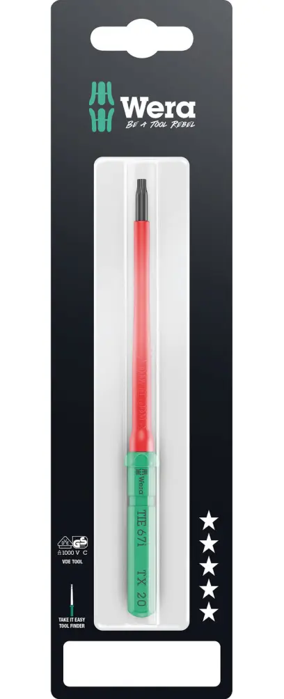 Wera 006572 Výmenná skrutkovacia čepeľ TX Kraftform Kompakt VDE 67 aj TORX 20 x 157 mm TIE SB (W05006572001)