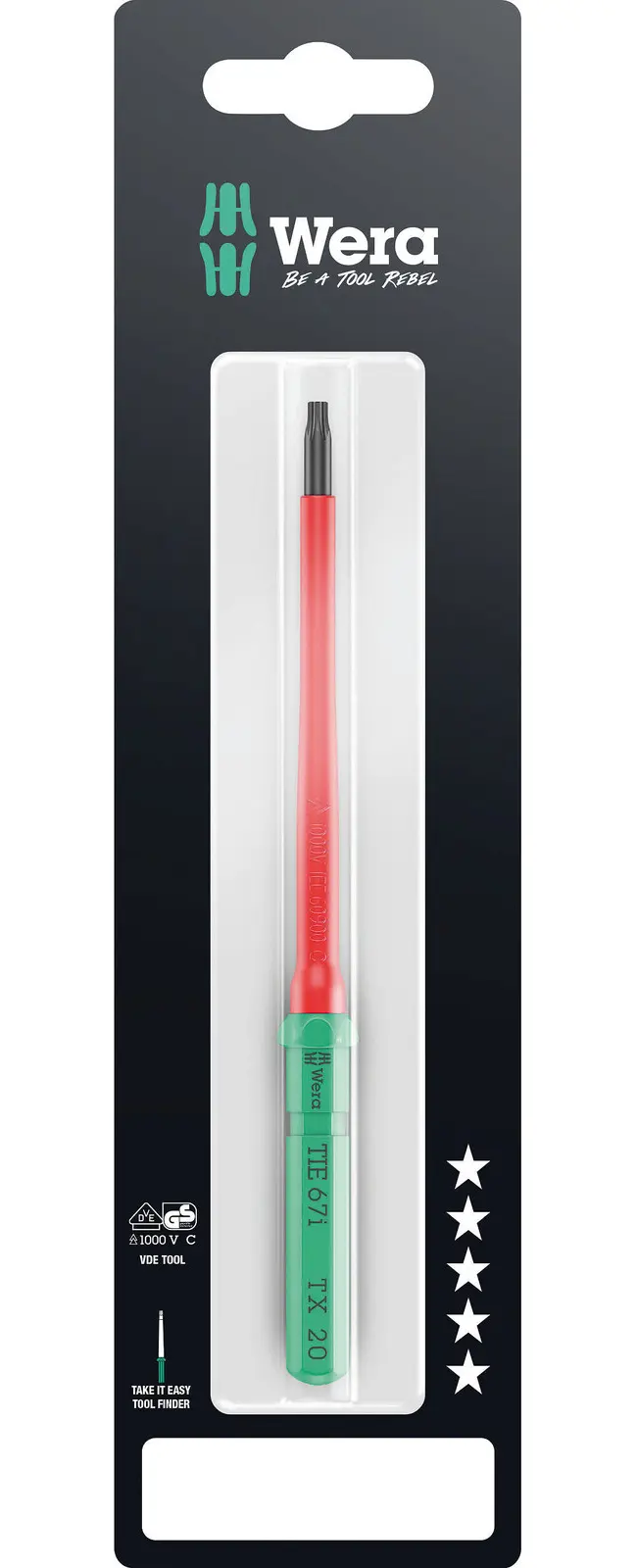 Wera 006572 Výmenná skrutkovacia čepeľ TX Kraftform Kompakt VDE 67 aj TORX 20 x 157 mm TIE SB (W05006572001)