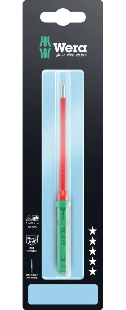 Wera 006587 Výmenná skrutkovacia čepeľ TX Kraftform Kompakt VDE 3067 aj TORX 9 x 157mm TIE SB (W05006587001)