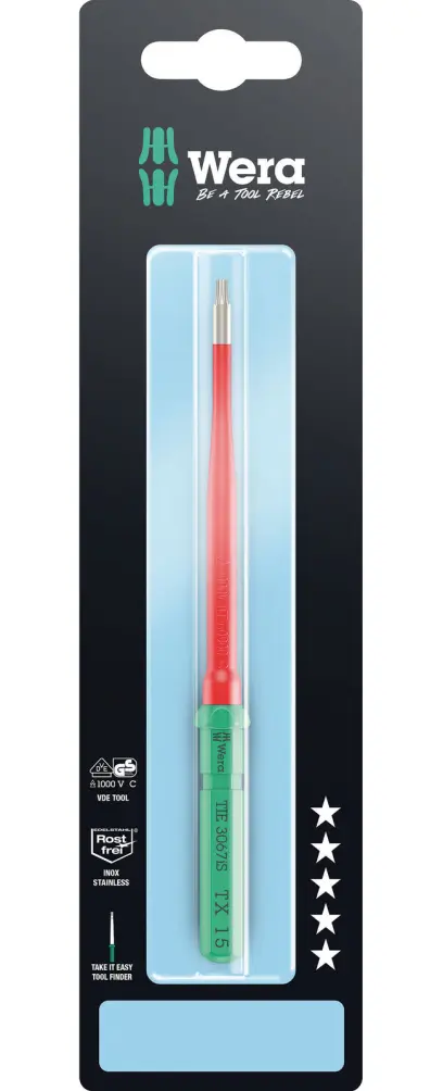 Wera 006590 Výmenná skrutkovacia čepeľ TX Kraftform Kompakt VDE 3067 iS TORX 15x157mm TIE SB (W05006590001)