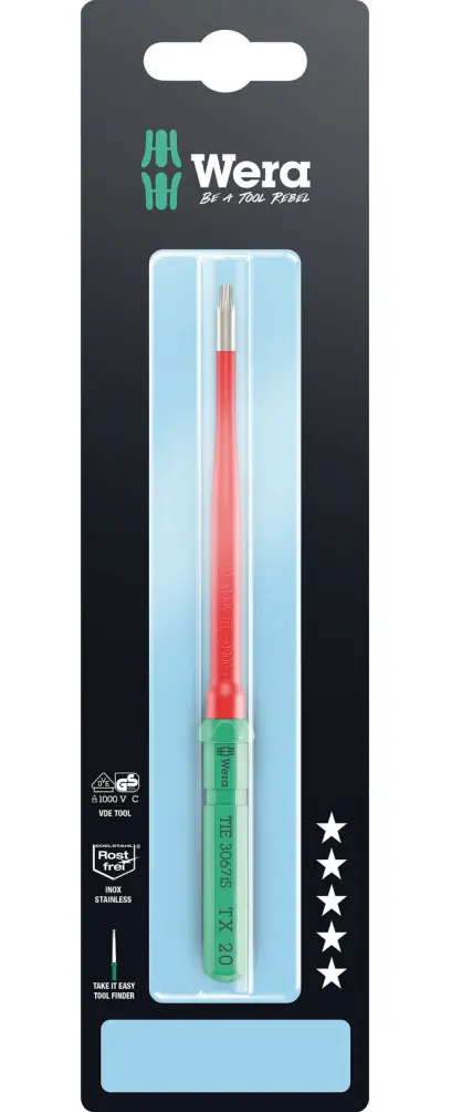 Wera 006591 Výmenná skrutkovacia čepeľ TX Kraftform Kompakt VDE 3067 iS TORX 20x157mm TIE SB (W05006591001)