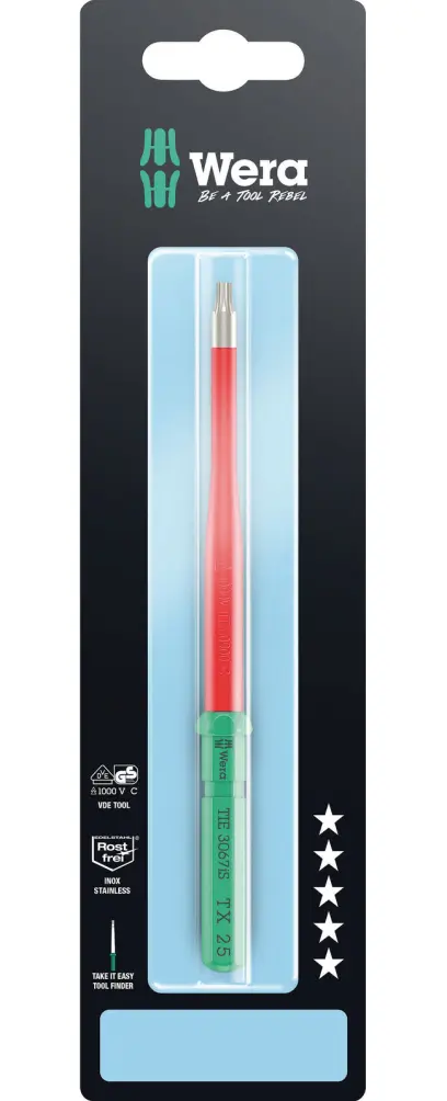 Wera 006592 Výmenná skrutkovacia čepeľ TX Kraftform Kompakt VDE 3067 iS TORX 25x157mm TIE SB (W05006592001)