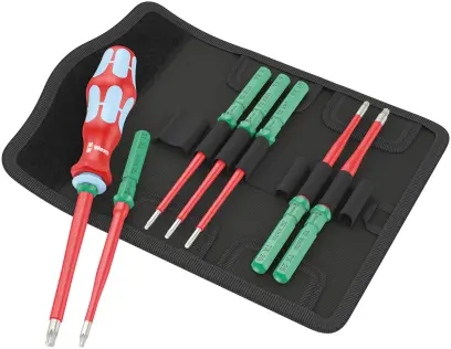 Wera 006630 Výmenné skrutkovacie čepele Kraftform Kompakt VDE Stainless 8 extra slim 1 TIE - 8 dielov (W05006630001)