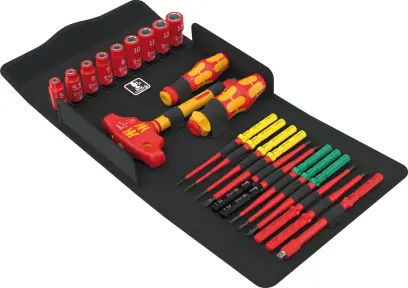 Wera 006632 Skrutkovacie rukoväte, čepele, hlavice Kraftform Kompakt VDE 24 Allrounder Set 1 - 25 dielov (W05006632001)