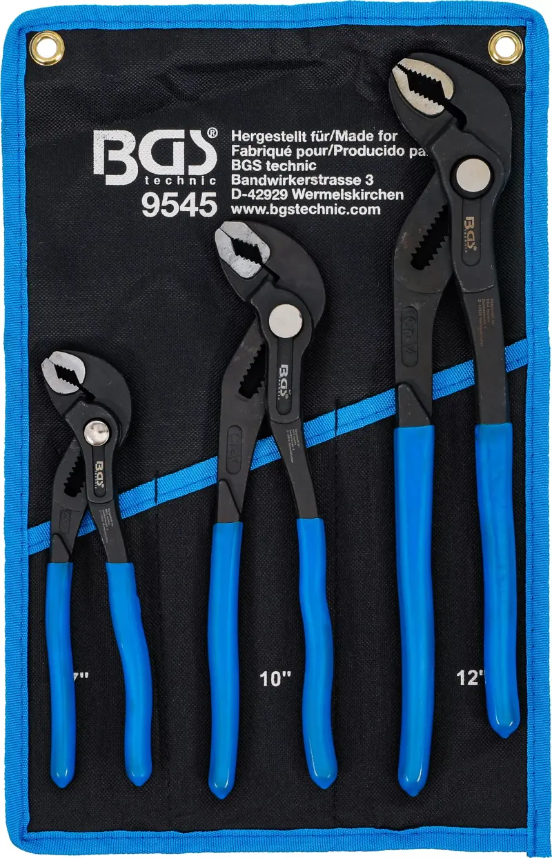 Přestavitelné kleště Sika 175-240-300 mm BGS109545 aretovatelné. 3 dílná sada v tašce (BGS109545)