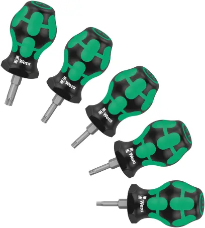 Wera 008876 Držiaky bitov a skrutkovačov TORX® Stubby Set TX 1 - 5 dielov (W05008876001)