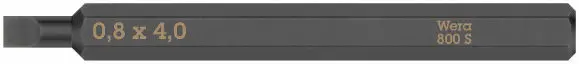 Wera 018440 Šroubovací bit 0,8x4,0x70 pro rázové šroubováky 800 S (W05018140001)
