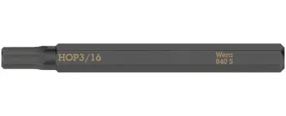 Wera 018156 Skrutkovací bit Hex-Plus 3/16" pre rázové skrutkovače 840 S, palcový (W05018156001)