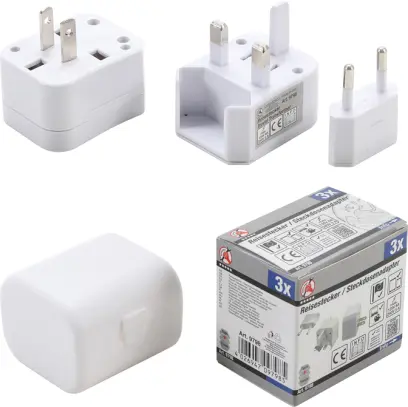 Konektor BGS 9798 zásuvkový adaptér. Cestovní 3 dílná sada (BGS109798)