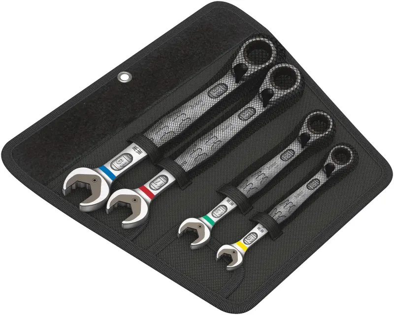Wera 020090 Očkoploché račňové kľúče 10 ÷ 19 mm 6001 Joker 4 Set 1, vyhnuté - 4 dielov (W05020090001)