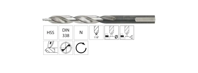 Stupňovitý vrták HSS pr. 2 mm s trojhrannou stopkou Format 7411650200