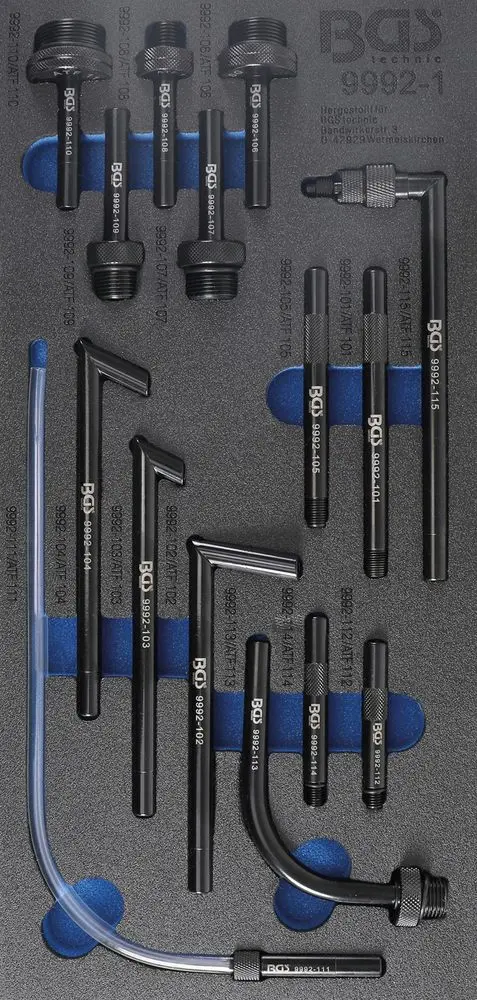Plnicí adaptéry BGS109992-1 pro plničku oleje 109991 a 109992 (Sada 15 dílů) (BGS109992-1)