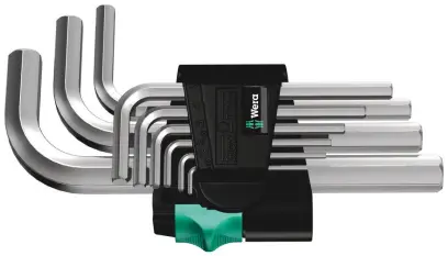 Wera 021406 Zástrčné kľúče inbus 950/9 Hex-Plus 5, chrómované - 9 dielov (W05021406001)
