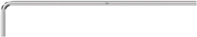 Wera 021610 Zástrčný klíč Hex 2,5 mm typ 950 L, chromováno, extra dlouhý (W05021610001)