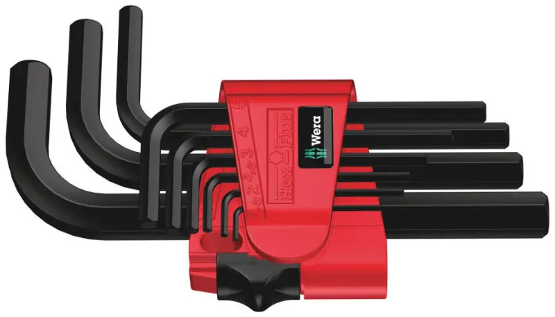 Wera 021737 Zástrčné kľúče 950/9 Hex-Plus 7, BlackLaser - 9 dielov (W05021737001)