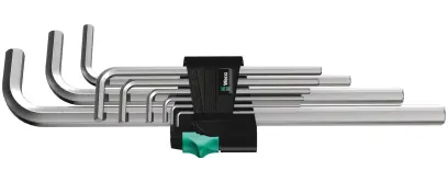 Wera 021909 Zástrčné kľúče 950/9 Hex-Plus 2, chrómované - 9 dielov (W05021909001)