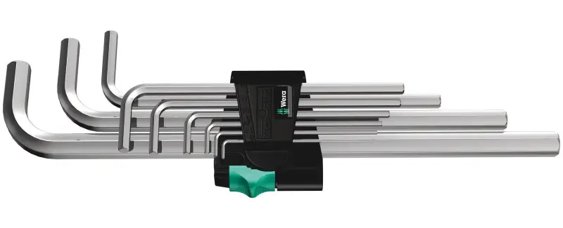 Wera 021909 Zástrčné kľúče 950/9 Hex-Plus 2, chrómované - 9 dielov (W05021909001)