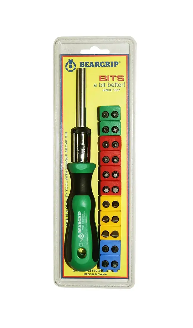Račňový skrutkovač 1/4" BGS33011715 vrátane sady bitov (22 dielov) (BGS33011715)