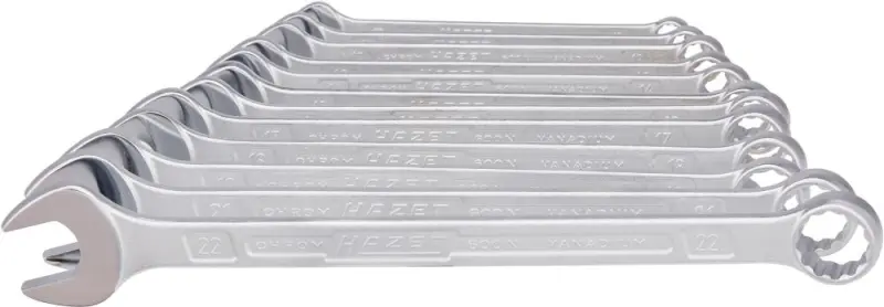 Sada kombinovaných očkový ch a vidlicových klíčů DI N3113A 10-22 mm 12 ks, v kartonu Hazet