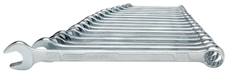 Sada kombinovaných očkový ch a vidlicových klíčů DI N3113A 7-27 mm 17 ks, v k artonu Hazet