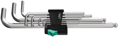 Wera 022087 Zástrčné kľúče 1,5 ÷ 10 mm 950/9 Hex-Plus 1 chrómované - 9 dielov (W05022087001)