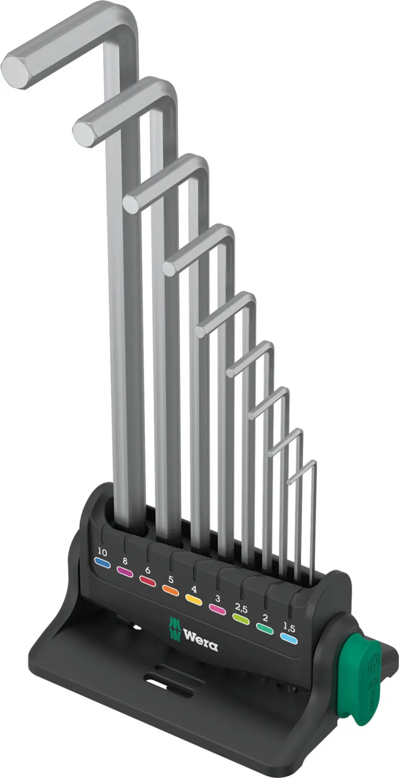 Wera 022102 Zástrčné kľúče 1,5 ÷ 10 mm 950/9 Hex-Plus 8, chrómované - 9 dielov (W05022102001)
