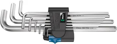 Wera 022130 Zástrčné kľúče 1,5 ÷ 10 mm 950/9 L Hex-Plus HF 1, chrómovanie, pridržiavacia fce - 9 dielov (W05022130001)