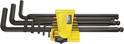 Wera 022171 Zástrčné kľúče 5/64 ÷ 3/8" 950/9 Hex-Plus Imperial 1, palcové, BlackLaser - 9 dielov (W05022171001)