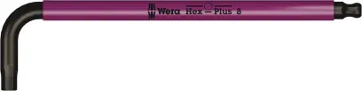 Wera 022204 Zástrčný klíč Hex-Plus 8 mm 950 SPKL HF Multicolour, BlackLaser, přidržovací (W05022204001)