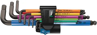 Wera 022210 Zástrčné kľúče 1,5 ÷ 10 mm 950/9 Hex-Plus Multicolour HF 1, BlackLaser, pridržiavacia - 9 dielov (W05022210001)