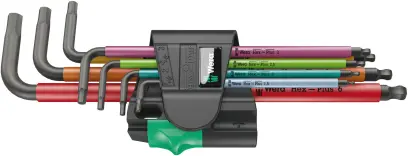 Wera 022534 Zástrčné kľúče 1,5 ÷ 6 mm 950/7 Hex-Plus Multicolour Magnet 1, BlackLaser - 7 dielov (W05022534001)