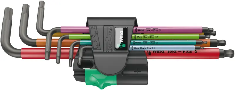 Wera 022534 Zástrčné kľúče 1,5 ÷ 6 mm 950/7 Hex-Plus Multicolour Magnet 1, BlackLaser - 7 dielov (W05022534001)