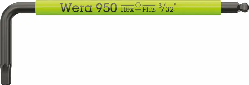 Wera 022652 Zástrčný klíč Multicolour, Imperial, typ 950 SPKS, BlackLaser, 3/32" x 56 mm (W05022652001)
