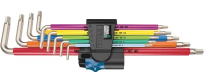 Wera 022689 Zástrčné kľúče 3967/9 TX SXL Multicolour HF Stainless 1 s pridržiavacou funkciou, nerezová oceľ (Sada 9 dielov) (W05022689001)