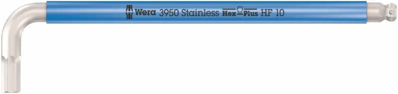Wera 022698 Zástrčný klíč šestihranný (inbus) 10 mm 3950 SPKL Multicolour HF, nerezová ocel, s přidržovací funkcí (W05022698001)