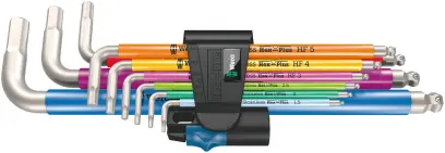 Wera 022699 Zástrčné kľúče 3950/9 Hex-Plus 1,5 ÷ 10 mm Multicolour HF Stainless 1, pridržiavacie funkcie, nerezové (Sada 9 dielov) (W05022699001)