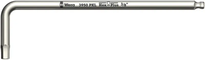 Wera 022715 Zástrčný klíč šestihranný (inbus) 3/16" 3950 PKL, nerezová ocel, palcový (W05022715001)