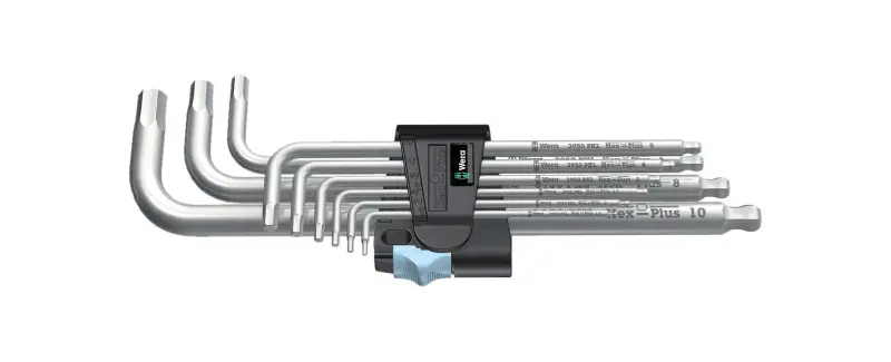 Wera 022720 Šesťhranné kľúče 9 ks, Hex-Plus®, metrické prevedenie, 3950 PKL/9 (W05022720001)