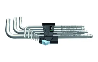 Wera 022720 Zástrčné kľúče inbus 3950/9 Hex-Plus Stainless 1, nerezová oceľ (Sada 9 dielov) (W05022720001)