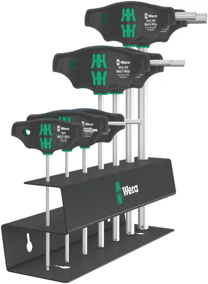 Wera 023453 Skrutkovače Hex-Plus 2,5 ÷ 10 mm s priečnou rukoväťou typ 454/7 HF Set 2 Pridržiavacia funkcia (Sada 7 dielov) (W05023453001)