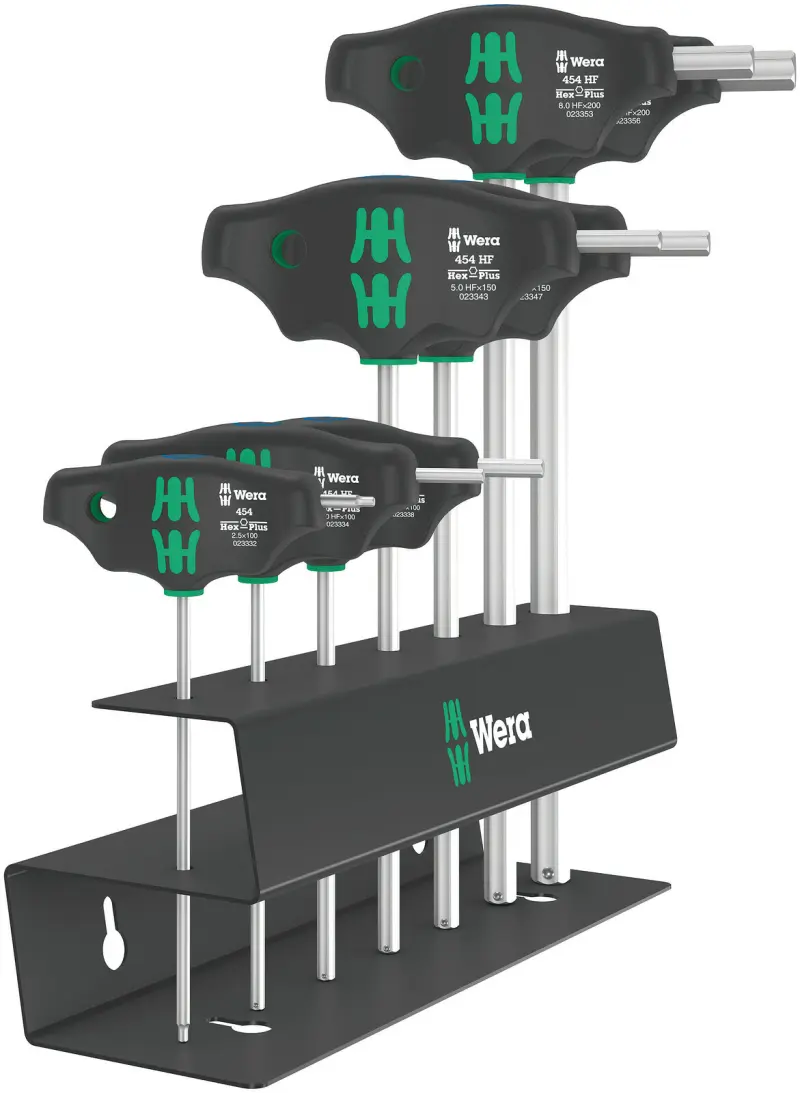 Wera 023453 Skrutkovače Hex-Plus 2,5 ÷ 10 mm s priečnou rukoväťou typ 454/7 HF Set 2 Pridržiavacia funkcia (Sada 7 dielov) (W05023453001)