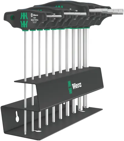 Wera 023454 Skrutkovače Hex-Plus 3/32 ÷ 3/8" s priečnou rukoväťou typ 454/10 HF Set Imperial 2 Pridržiavacia funkcia (Sada 10 dielov) (W05023454001)