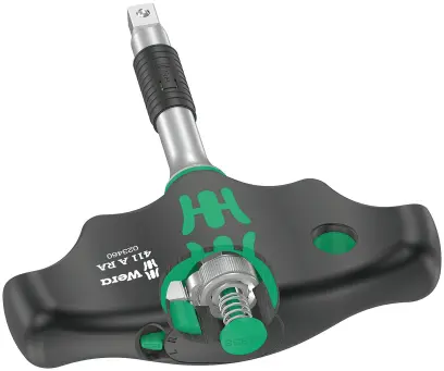 Wera 023460 Ručný držiak hlavíc typ 411 RA s T-rukoväťou a adaptérom 1/4