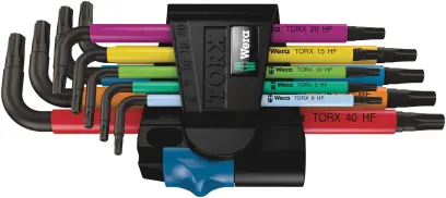 Wera 024179 Zástrčné kľúče 967/9 Torx Multicolour HF 1. Sada 9 ks s pridržiavacou funkciou (W05024179001)