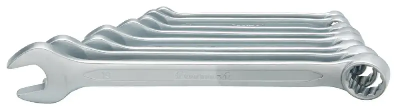 Sada kombinovaných očkový ch a vidlicových klíčů DI N3113A 8-19 mm 8 ks, v ka rtonu FORMAT